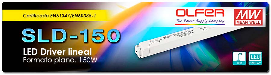 Serie SLD-150: LED Driver lineal de 150W y formato plano